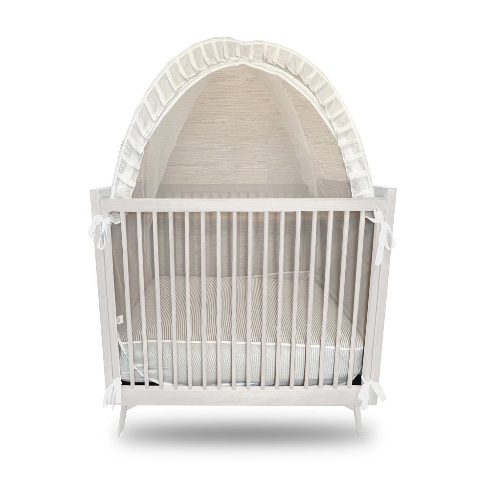 Beyond Home Safety Baby Crib Tent Crib Net to Keep Baby In, Pop up Crib Tent Canopy Keep Baby from Climbing Out in Grey Unisex