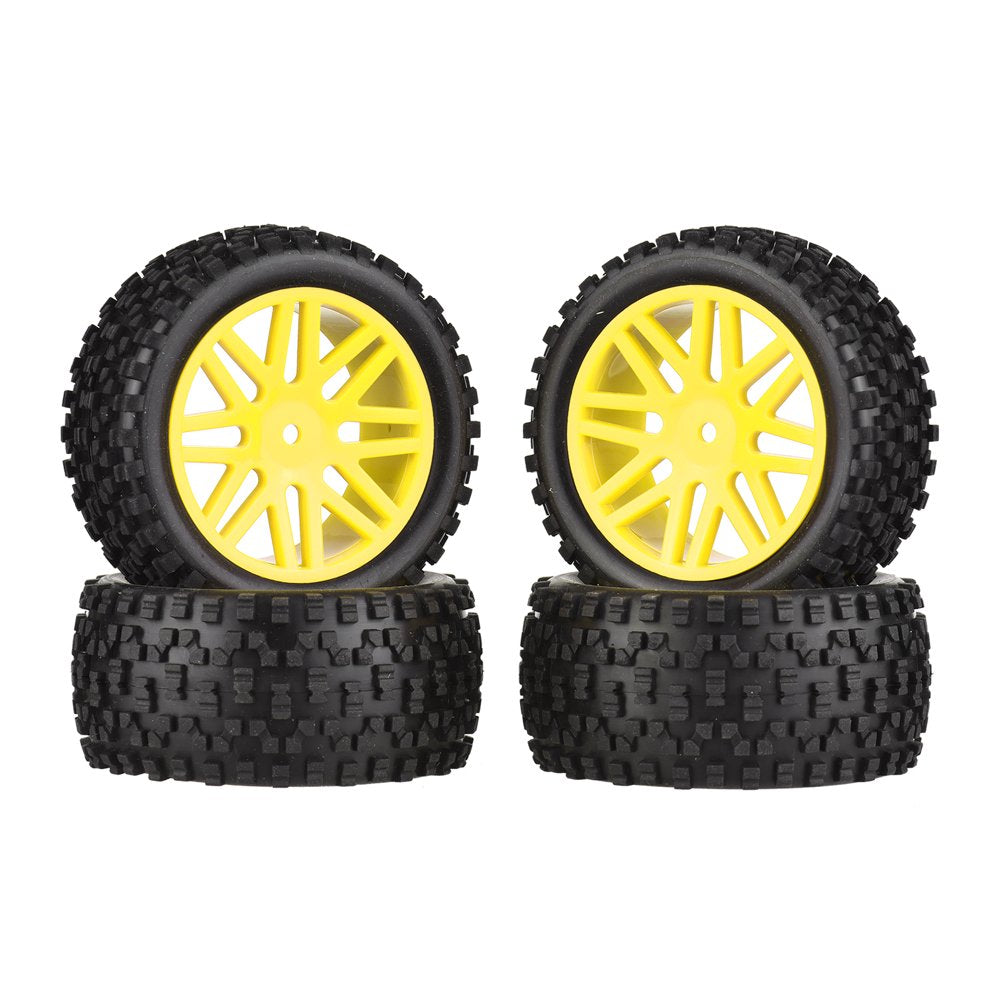 Docooler 4 PCS 76Mm Wheel Rim and Rubber Tire for 1:10 Scale Car DIY off Road Racing Car Tires 4WD Climbing Car Hobby Car Tyre Accessories
