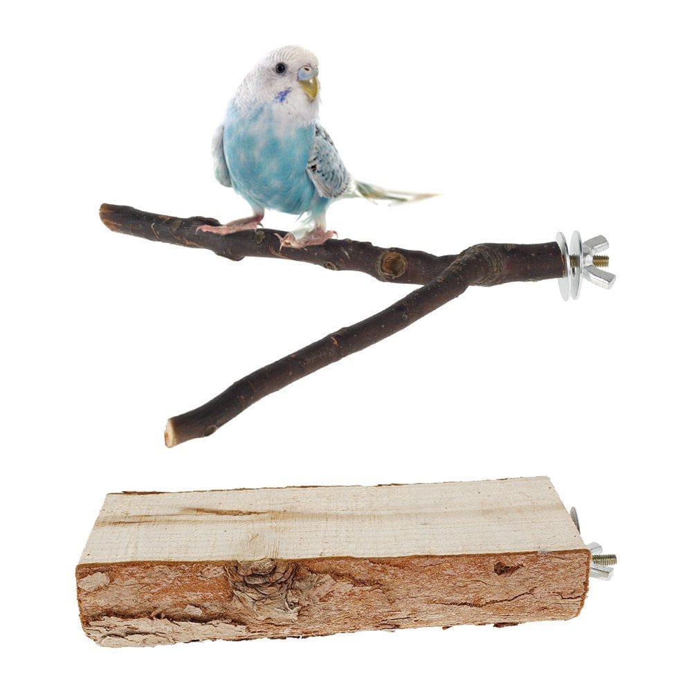 2/10Pcs Parrot Bird Perches Natural Wood Bird Standing Stick Parrot Perch Stand Platform Wooden Exercise Climbing Paw Grinding Toy Birdcage Accessories for Parakeet Parrot Budgie Lovebirds