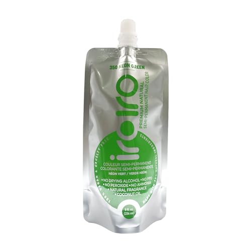 IROIRO Premium Natural Semi-Permanent Hair Color 350 Neon Green (8oz)