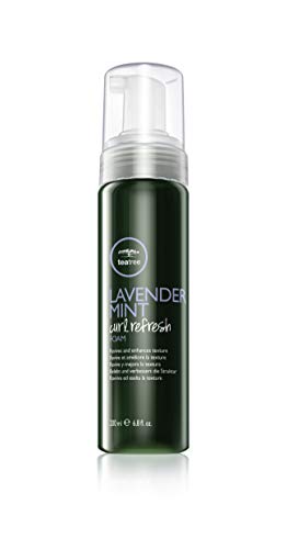 Tea Tree Lavender Mint Curl Refresh Foam, Hair Mousse, For Coarse, Curly + Dry Hair, 6.8 fl. oz.