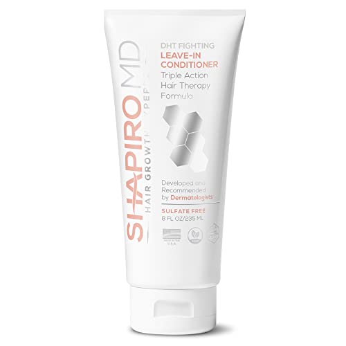 Hair Loss Leave-in Conditioner | DHT Fighting Vegan Formula for Thinning Hair Developed by Dermatologists | Experience Healthier, Fuller and Thicker Looking Hair - Shapiro MD | 1-Month Supply