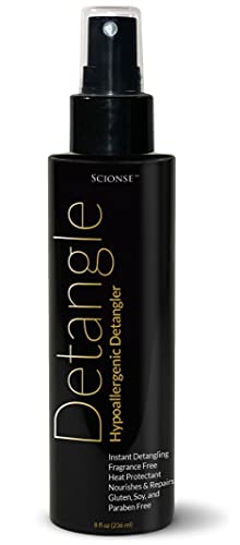 SCIONSE Hypoallergenic Detangle, Fragrance Free, Unscented, Heat Protectant- Detangler and Leave-in Conditioner