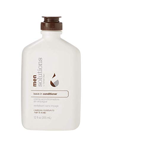 GREAT CLIPS Solutions Men's Leave-In Conditioner, 12oz | Natural Extracts Moisturize Hair & Scalp | Relieves Scalp Irritations & Itching