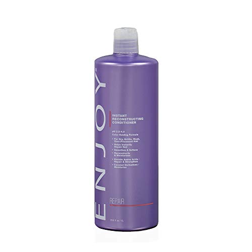 Enjoy Hair Care Instant Reconstructing Conditioner For Damaged Hair, Conditioner Curly Hair, Sulfate Free Hair Conditioner, Deep Conditioner - 33 Fl Oz