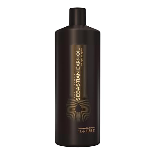 Sebastian Professional Dark Oil Lightweight Shampoo, Infused With Jojoba & Argan Oil, 33.8 fl oz