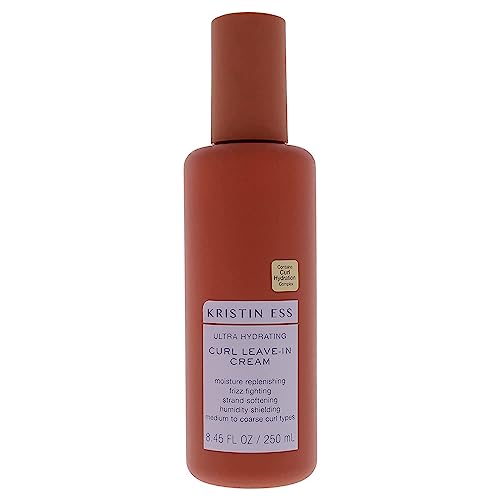 Kristin Ess Hair Ultra Hydrating Curl Leave-In Cream Conditioner for Curly Hair with Frizz Control, Humidity Shielding, Vegan, Color + Keratin Safe, 8.45 fl oz (Pack of 1)