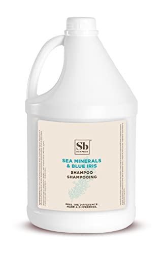 Soapbox Sea Minerals & Blue Iris Shampoo, Vegan, Color Safe, Sulfate Free & Silicone Free Hair Shampoo Refill for Home & Professional Use - Gallon Size