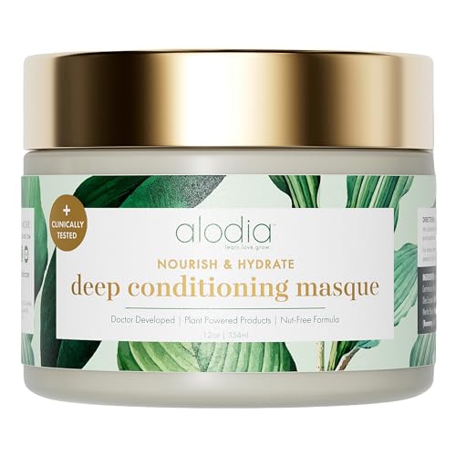 ALODIA Nourish & Hydrate Deep Conditioning Masque - 12 oz - Revitalizing Deep Conditioning Hair Mask with Avocado Oil & Peppermint Oil - Curly Hair Deep Conditioner Mask for Scalp & Hair Health