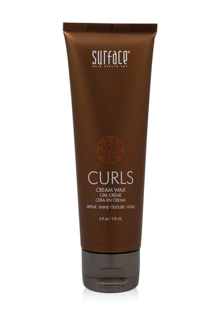 Surface Hair Curls Cream Wax, Define And Add Shine And Texture To Curly Hair, With Cocoa And Shea Butter, 4 Fl. Oz.