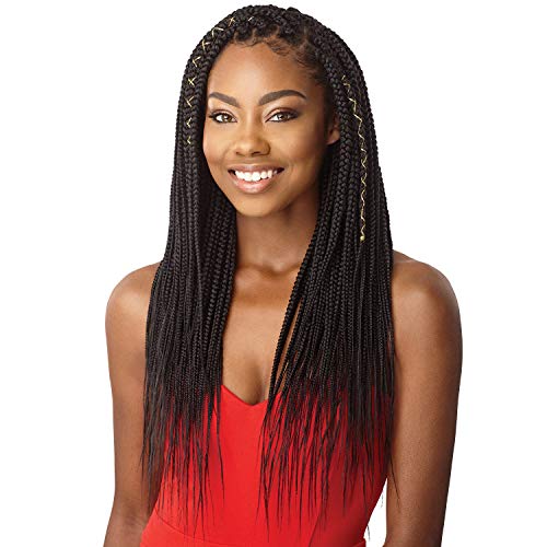MULTI PACK DEALS! Outre Synthetic Hair Crochet Braids X-Pression Braid Natural Tips Medium Box Braid 26" (5-PACK, 1B)