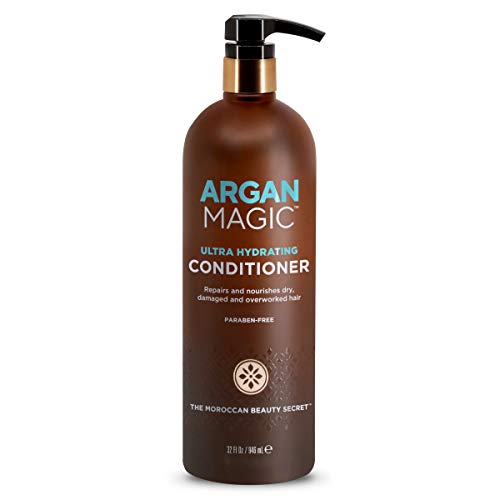 Argan Magic Ultra Hydrating Conditioner | Repairs and Protects Dry, Damaged Hair | Improves Hair Health | Safe for Color Treated and Chemically Treated Hair | Made in USA, Paraben Free (32 oz)