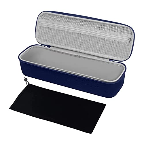 MOSISO Hard Travel Case Storage Bag Compatible with Revlon One-Step Hair Dryer Brush 1.0 & PLUS 2.0, EVA Carrying Case Cover Protective Hard Shell Sleeve with Hot Air Brush Pouch, Navy Blue