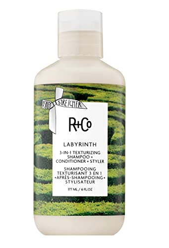 R+Co Labyrinth 3-in-1 Texturizing Shampoo + Conditioner + Styler | Touchable Texture + Volume + Hydration | Vegan + Cruelty-Free | 6 OZ