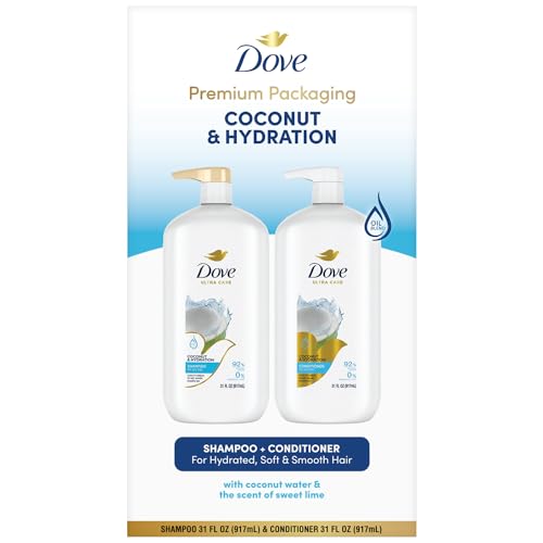 Dove Shampoo and Conditioner Set - Nourishing Secrets Coconut Shampoo and Conditioner, Hydrating Shampoo for Dry Hair, Frizz Control, 31 Oz (2 Piece Set)