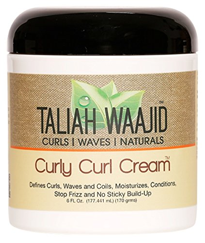 Taliah Waajid Curls Waves Natural - Curly Curl Cream | Extreme Curl Definition Hair Styling Gel | No Build-up or Frizz | 100% Paraben Free | Shea Butter & Sage - 6oz (U016) 6Pack