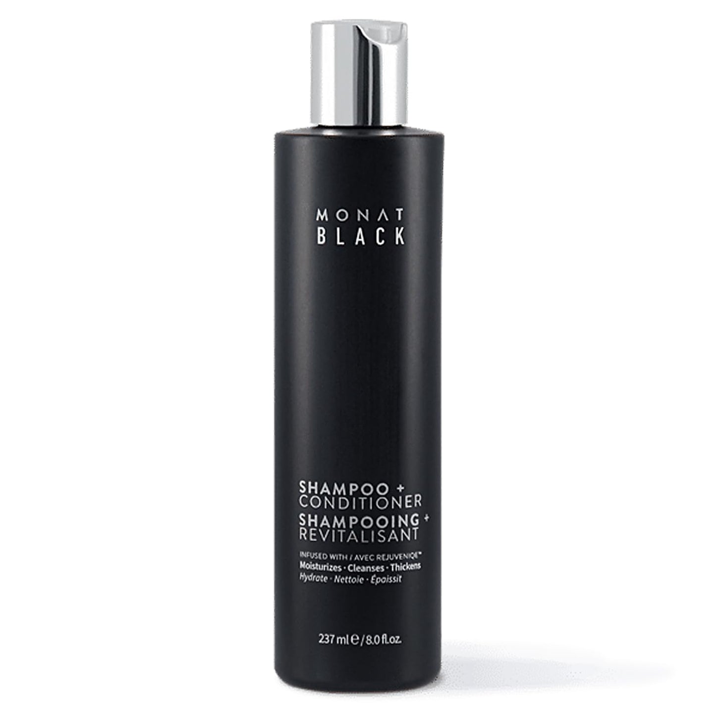 MONAT Black Shampoo + Conditioner - Mens Shampoo and Conditioner 2 in 1 Black Hair Care. A 2-in-1 Shampoo Conditioner Formulated for Optimal Hair Health In One Step. - Net Wt. 237 ml / 8.0 fl. oz.
