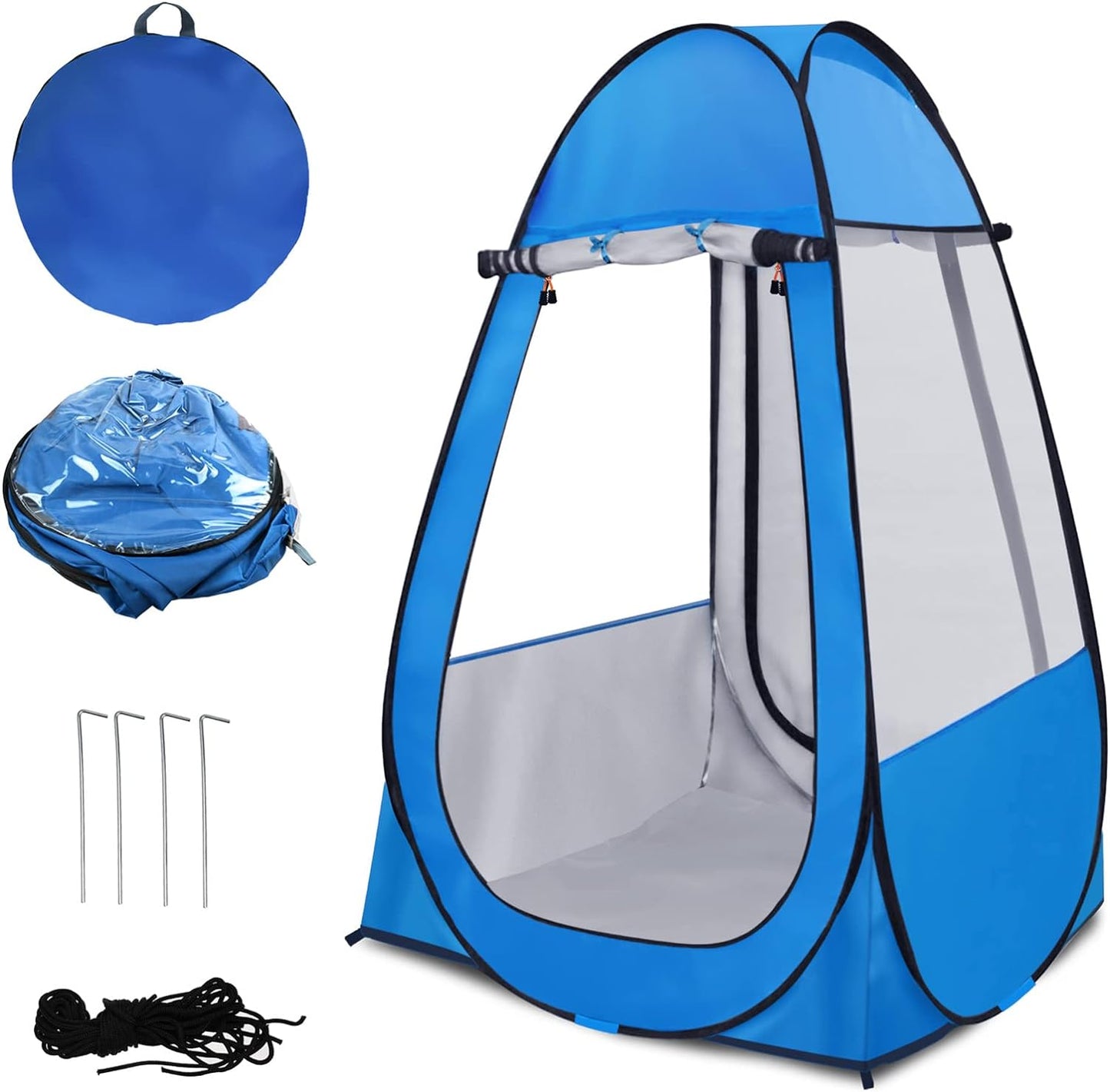 Single Pop Up Tent Pods Sports Fishing, Clear Rainproof Windproof Beach Tent for Wind and Rain in Chilly Weather,Lightweight and Sturdy, Easy Set Up, Outdoor Foldable