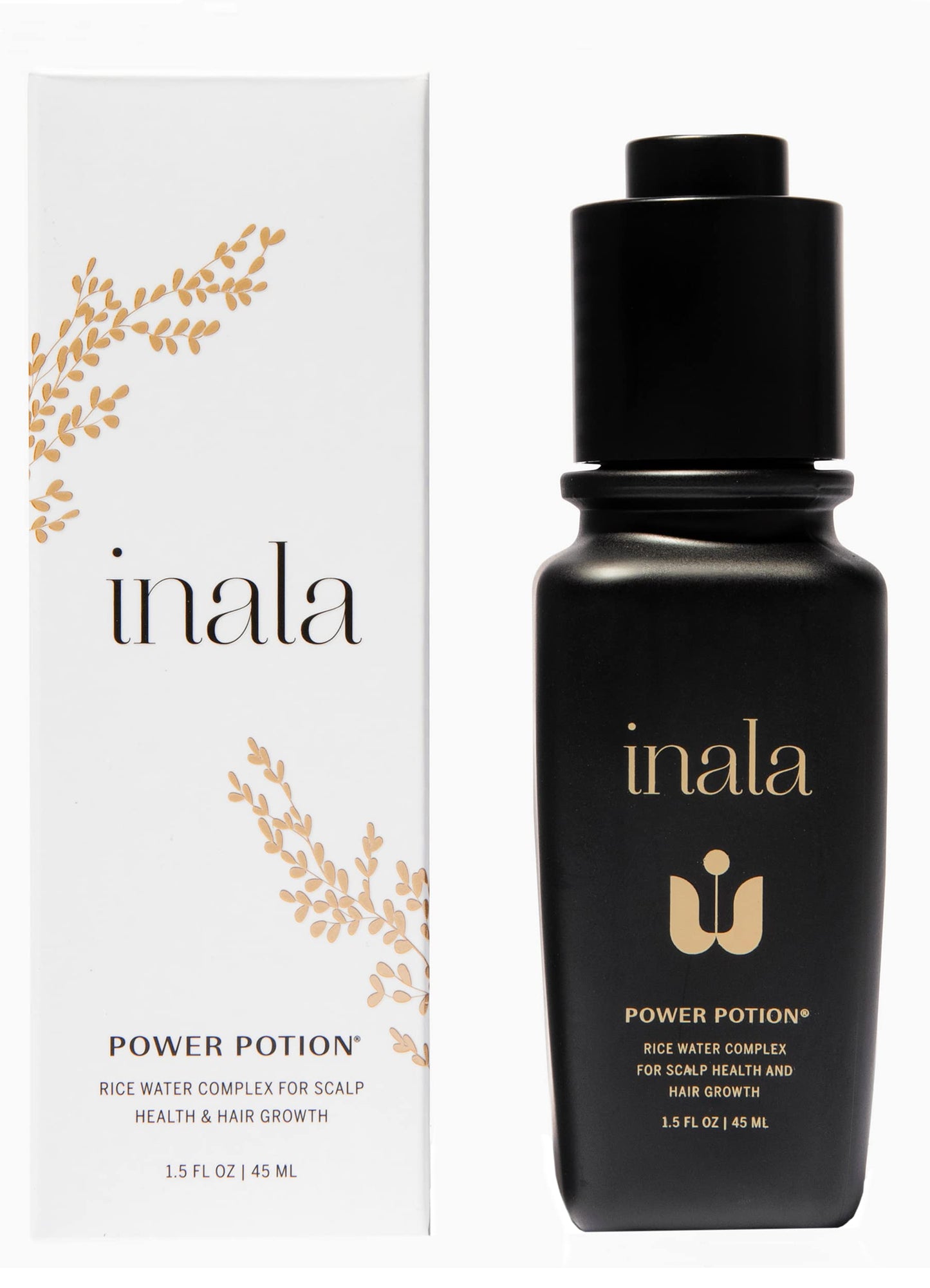 inala Power Potion | Rice Water Complex Hair Growth Serum for Scalp Health & Hair Growth | Helps Minimize Breakage and Strengthens Hair | Water-based, Oil-free Hair Serum for All Hair Types,1.5oz