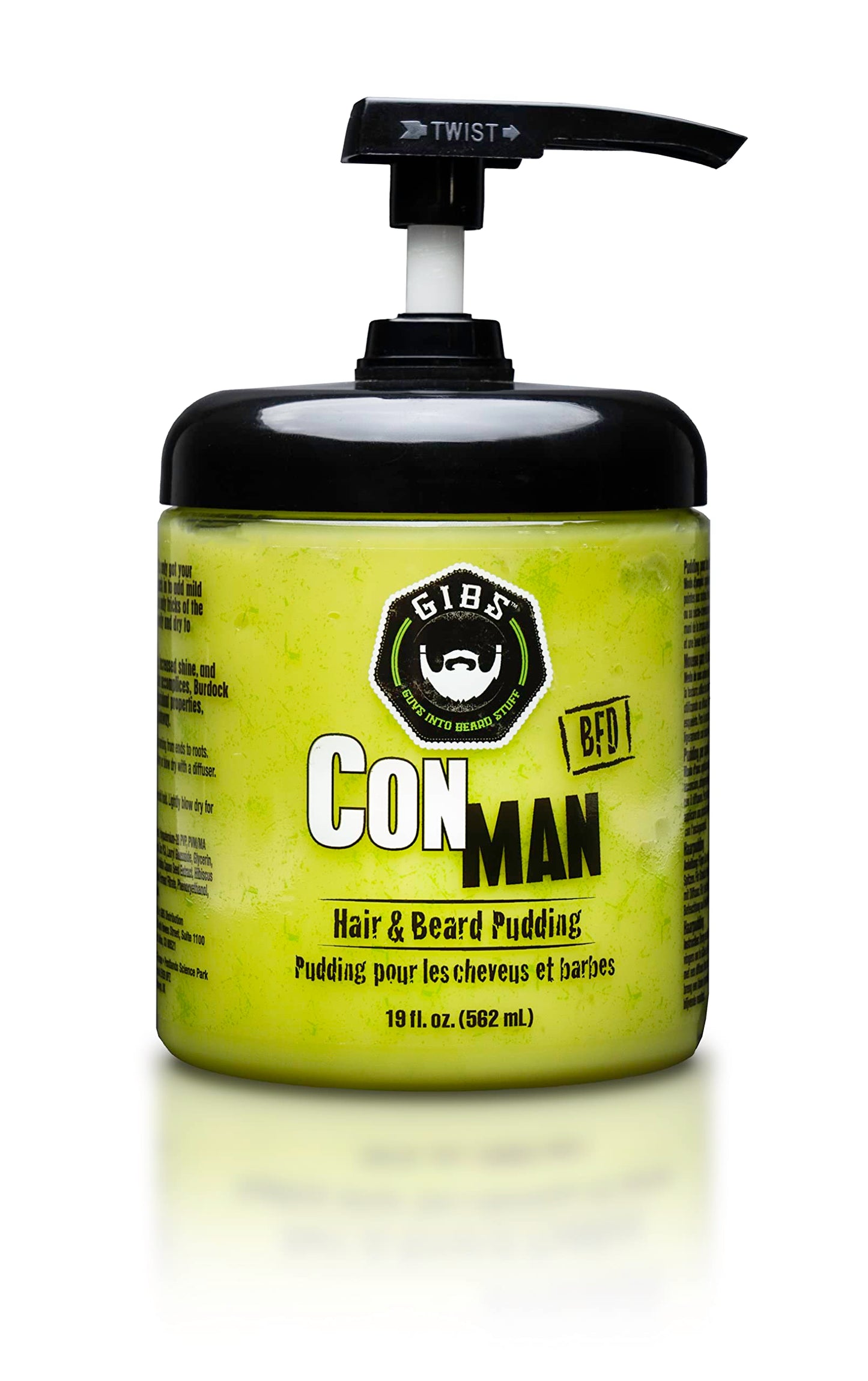 GIBS Grooming Con Man Hair & Beard Pudding, 19 Fl Oz
