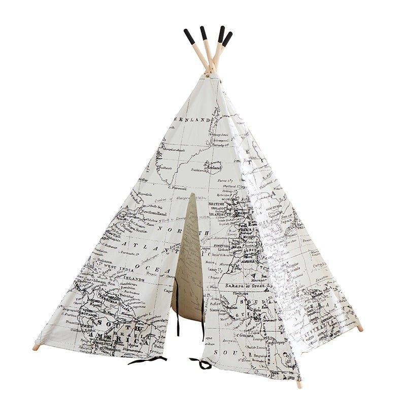 Around the World Map Play Tent - Teepee for Kids