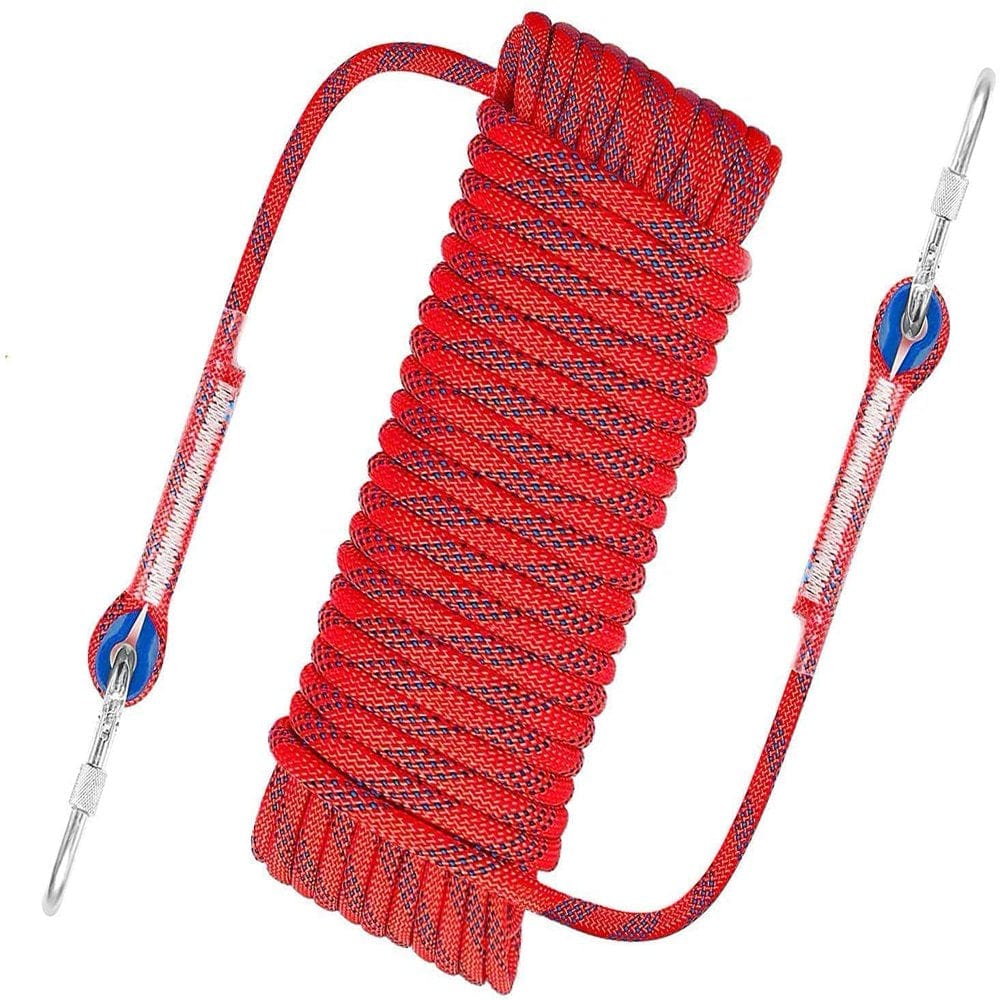 Climbing Safety Rope Diameter 10Mm with Carabiner for Outdoor Hiking Accessories Sport Camping