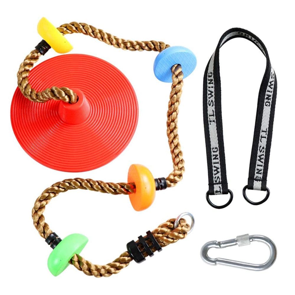 Tree Swing Climbing Rope - Kids Backyard Disc Swings - Outdoor Toys Playset Accessories