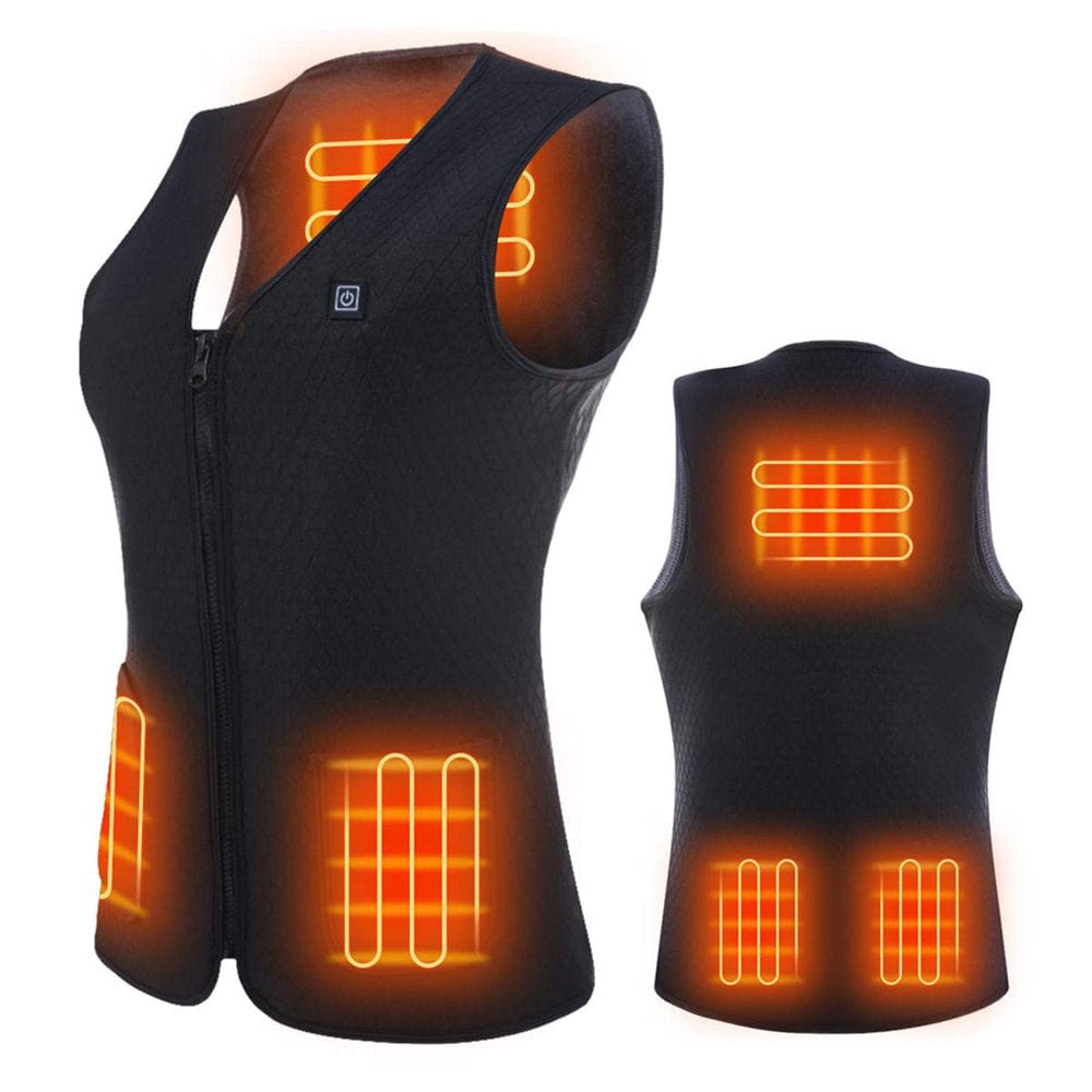 Unisex Electric Heated Vest USB Charging Washable Cold-Proof for Sports Hiking Climbing One Button US Size XXL