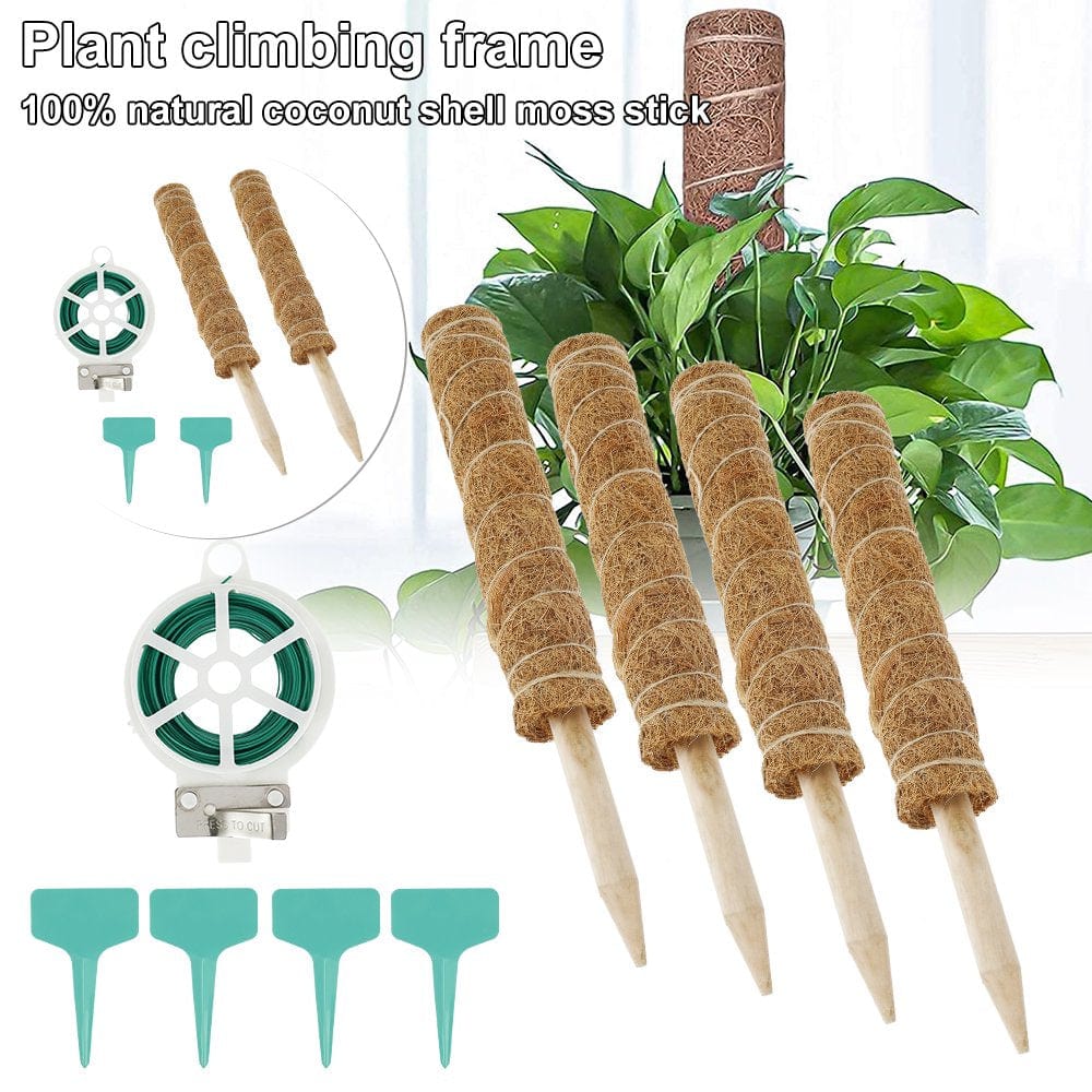 Willstar Moss Pole Plant Stakes Flower Stand Support, Plant Climbing Support, Grape Stand Support Stick, Plant Extension Support Gardening Accessories