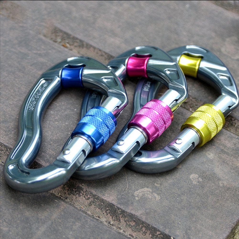 Ybeauty Climbing Carabiner Anti-Oxidation Wear Resistant Accessory Heavy Duty Climbing Twist Clip for Mountaineering
