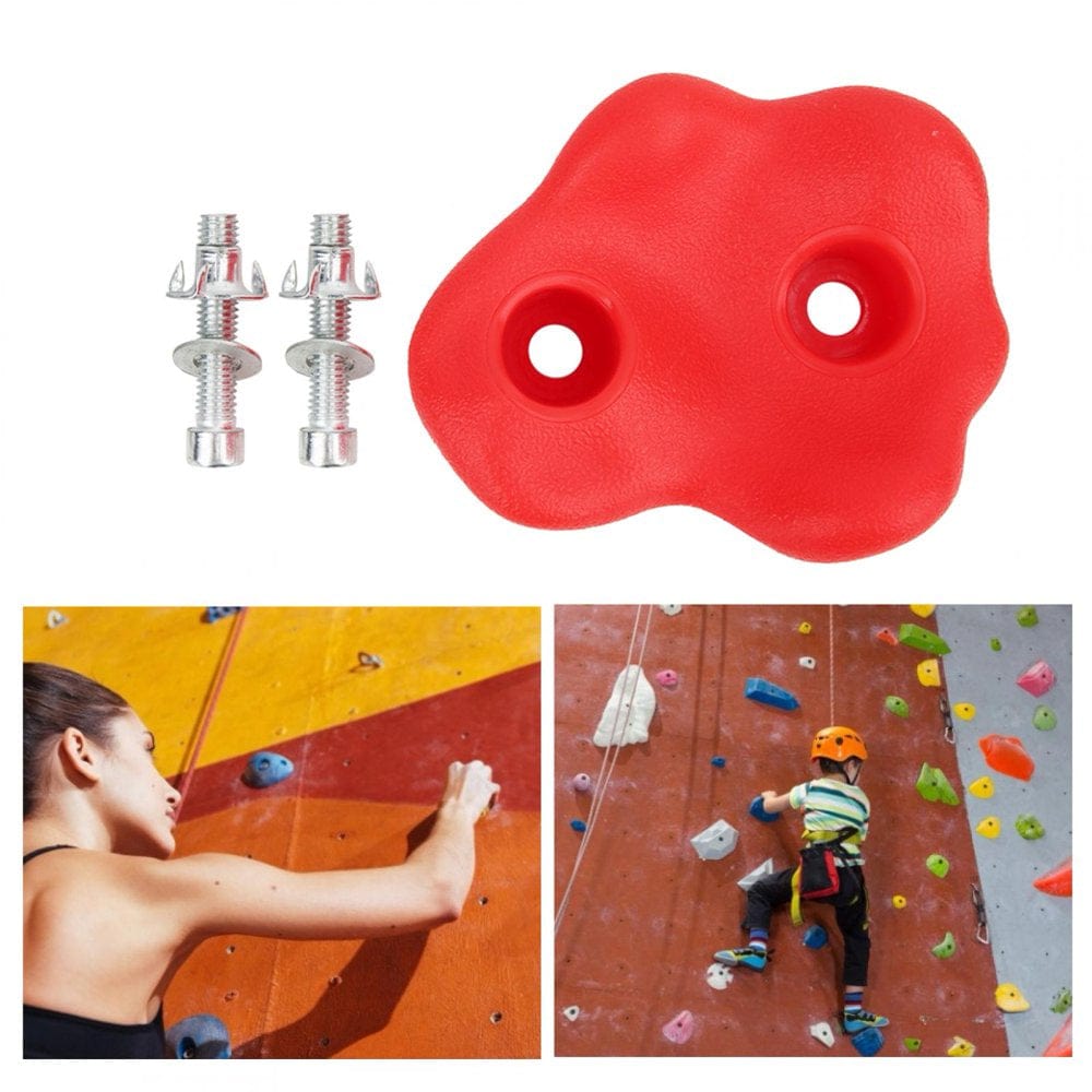 YOUTHINK Red Rock Climbing Holds, 10 Pcs Climbing Holds, Wall Climbing Accessories for Amusement Equipment