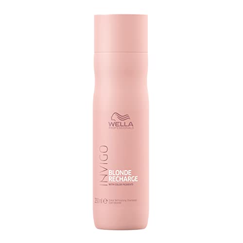 Wella Professionals Invigo Blonde Recharge Cool Blonde Shampoo, Refresh and Maintain Blonde Color, Rid Brassiness, 10.1oz