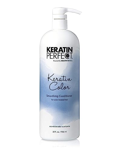 Keratin Perfect Color Smoothing Conditioner - Salon Level Color Safe Hair Treatment For Women - The Best Conditioning Formula For A Frizzy And Dull Mane - Keratin Treatment Not Necessary - 32 Oz