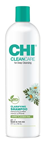 CHI CleanCare - Clarifying Shampoo 25 fl oz - Deeply Cleanses Hair and Scalp to Remove Build Up While Purifiying Hair and Restoring Moisture to Keep Hair Refreshed