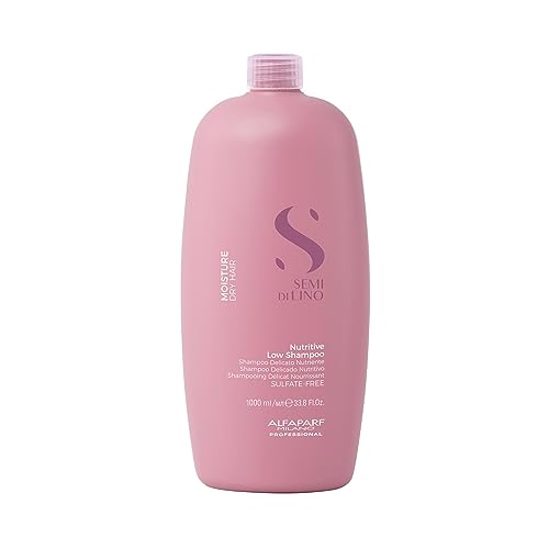 Alfaparf Milano Semi Di Lino Moisture Nutritive Sulfate Free Shampoo for Dry Hair - Paraben and Paraffin Free - Safe on Color Treated Hair - Professional Salon Quality, 33.8 Fl Oz