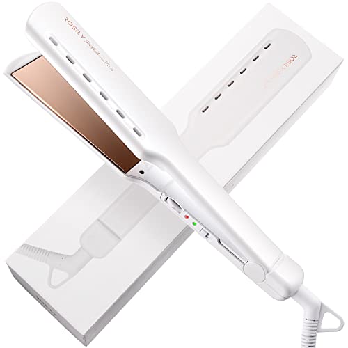 ROSILY Nano Titanium Flat Iron | 1.75 Inch Wide Hair Straightener, Dual Voltage 100-240V, Adjustable Temperature Suitable for All Hair Type, Instant Heat Up