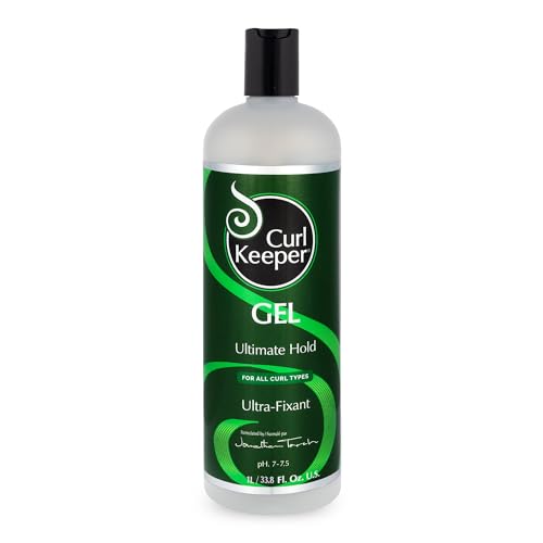 Curl Keeper Ultimate Hold Hair Gel for Curly Hair, 1L - Frizz-Free Hair Styling Gel for Men & Women - Light-Weight Formula Holds Curls with No Product Build Up - Wavy & Curly Hair Products