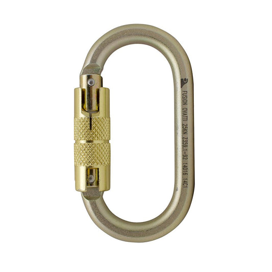 Fusion Climb Ovatti Steel Auto Lock Oval-Shaped Carabiner