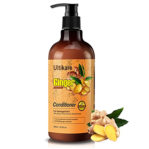Ultikare Hair Conditioner for Damaged Dry Hair, Hydrate & Repair Conditioner for Dry Hair Frizz Control and Hair Shine, Repairing Hair Mask with Ginger Oil Hair Moisturizer for Curly Hair