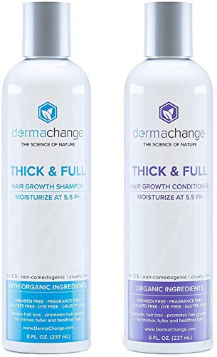 Hair Growth Shampoo and Conditioner for Women and Men- Dry Scalp Treatment, Moisturizing Shampoo and Sulfate-Free Shampoo and Conditioner - Fragrance-Free Shampoo - Volumizing Hair Products (8oz)