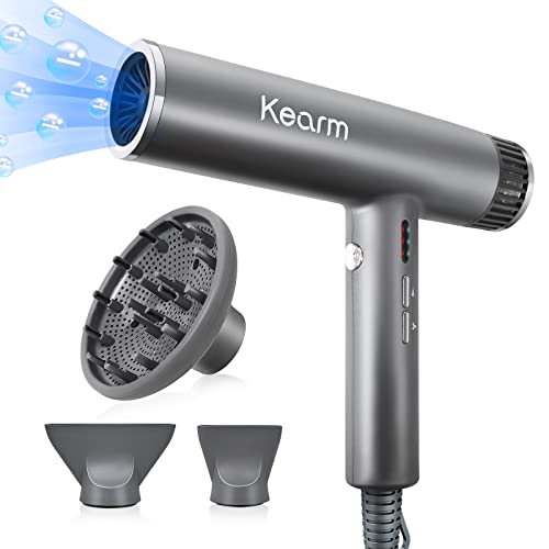 Hair Dryer,Professional Ionic Brushless Dryer with Diffuser 1730w 110,000rpm/M Fast Drying,High-Speed Blow Dryer, with Reverse Hair Dryer Auto-Clean for Women Travel and Gift