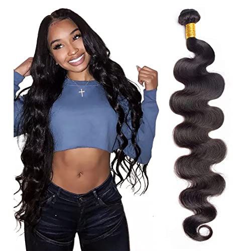 30 Inch Bundles Human Hair Brazilian Body Wave 1 Bundle 100G Brazilian Virgin Hair Weave Bundles Body Wave Natural Black Color