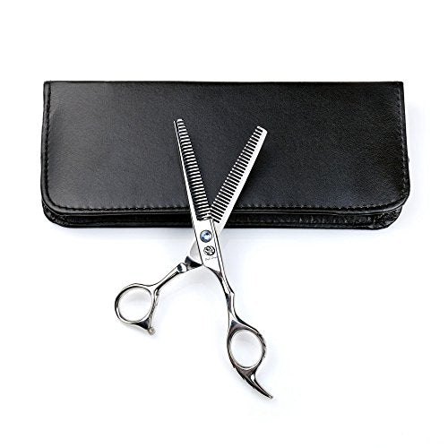 Purple Dragon Professional 6.0 inch Double teeth Barber Hair Thinning Scissor/Shear Set- Perfect for Hair Stylist or Home Use