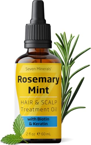NEW Rosemary Oil for Hair Growth, Infused with Biotin, Keratin, Mint and Natural Hair Strengthening Oils, Naturally Thicker, Longer, Softer Hair for Men & Women (2 fl oz)