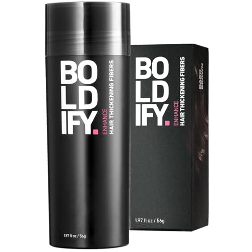 BOLDIFY Hair Fibers for Thinning Hair (DARK BROWN) - 56g Bottle - Undetectable & Natural Hair Filler Instantly Conceals Hair Loss - Hair Powder Thickener, Topper for Fine Hair for Women & Men