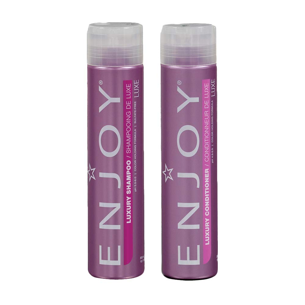 ENJOY Luxury Shampoo and Conditioner (10 OZ) Strengthening, Smooth, Soft, Silky Hair Care with Moisturizing Formula