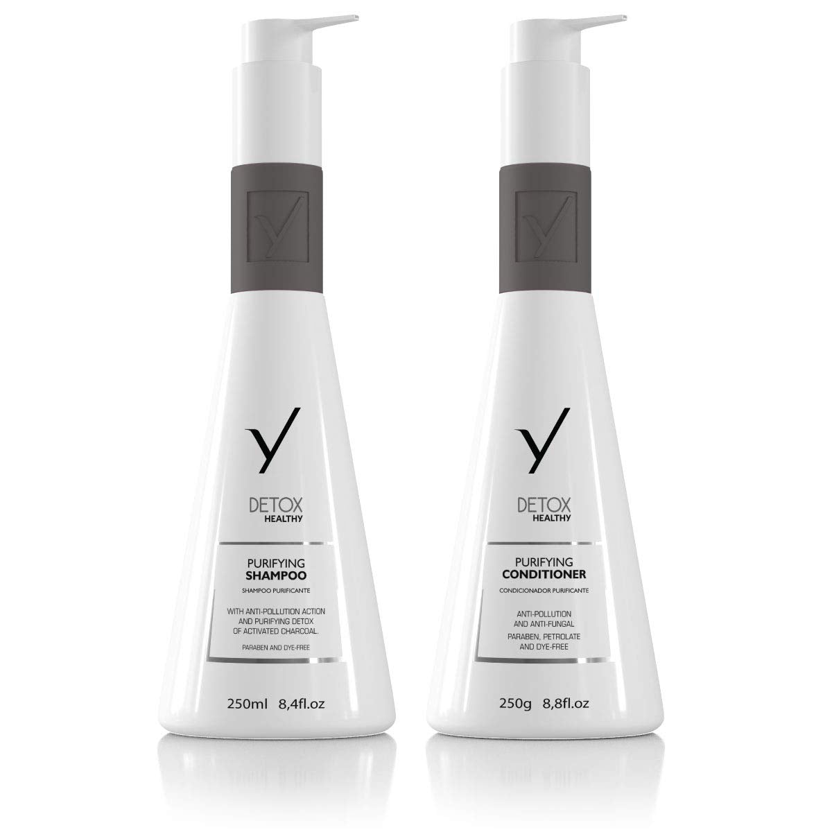 Ybera Professional Detox Healthy DUO | Refreshing Care for Oily | Prevent Hair Loss | Stimulate Growth & Improve Damaged Hair | Shampoo 8.4 Oz & Conditioner 8.8 Oz