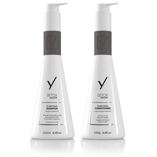 Ybera Professional Detox Healthy DUO | Refreshing Care for Oily | Prevent Hair Loss | Stimulate Growth & Improve Damaged Hair | Shampoo 8.4 Oz & Conditioner 8.8 Oz