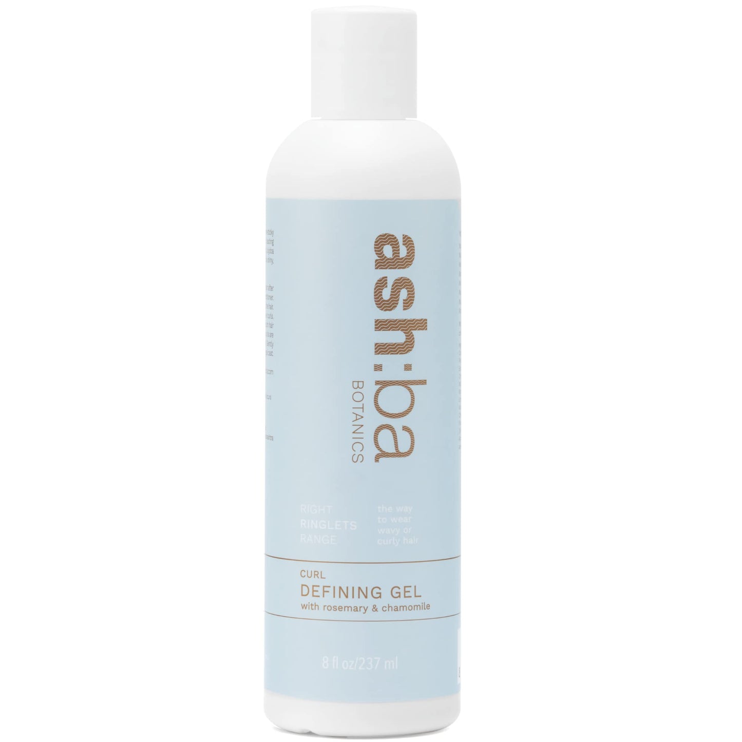 Ashba Botanics Curl Defining Gel for Long Lasting Curls | Non-Sticky, Lightweight, Reduces Frizz, Medium-Strong Hold with Amino Acids, Jojoba | For Men & Women ((Pack of 1), 8 Fl Oz)