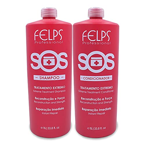Felps SOS Kit Shampoo and Conditioner for Intense Treatment 2x1L/2x33.8fl.oz
